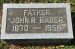 John R Bauer Headstone John R Bauer Headstone