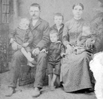 William Sheldon Thompson and Nancy Ann Cox and Children. William Sheldon Thompson and Nancy Ann Cox and Children.